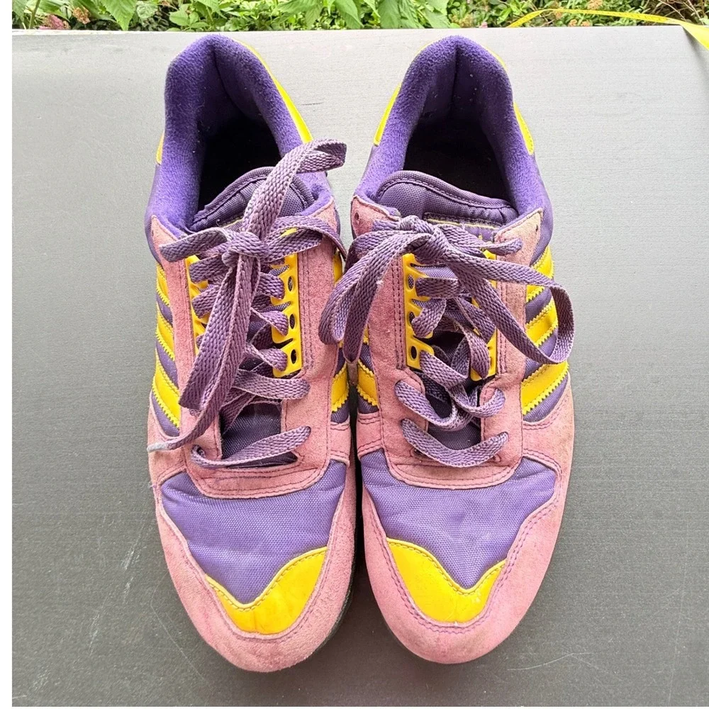 Adidas‎ 2002 Marathon TR Purple Yellow Sneakers Mens 10 Low Top Trail Run Shoes